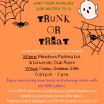 University Club Trunk or Treat on October 30, 2026